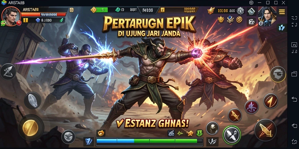Tampilan gameplay ARISTA88 yang menegangkan dan penuh aksi.