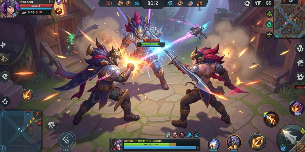Screenshot BRO178 menampilkan aksi seru di arena pertarungan MOBA.
