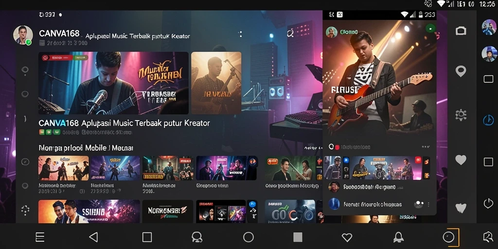 Tampilan menarik dari gameplay dan fitur musik CANVA168.