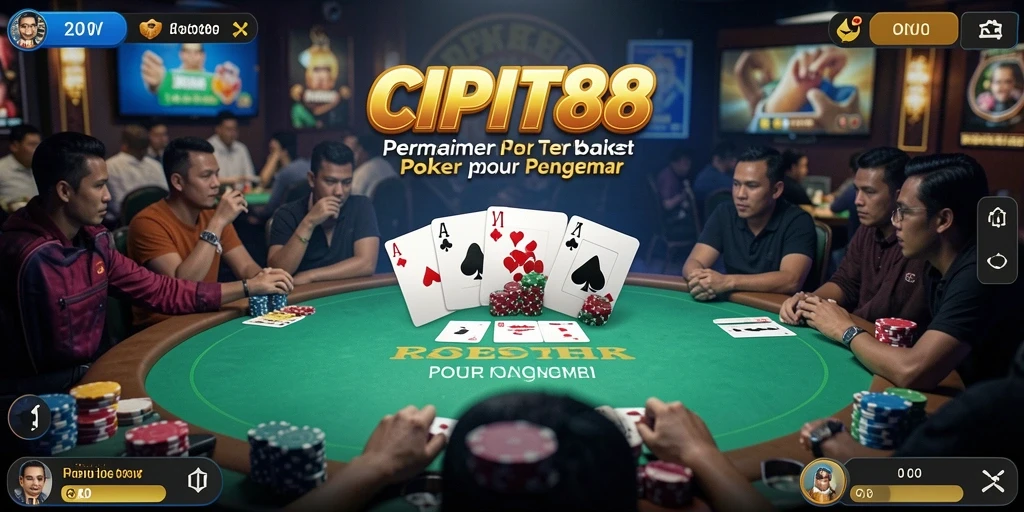 Screenshot gameplay poker yang mendebarkan di CIPIT88.