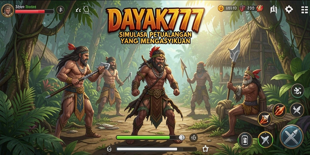 Tampilan gameplay menarik dari DAYAK777 dengan berbagai aktivitas simulasi.