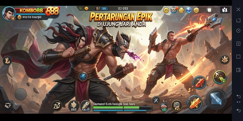 Tampilan gameplay KOMBO88 yang seru dan menegangkan.