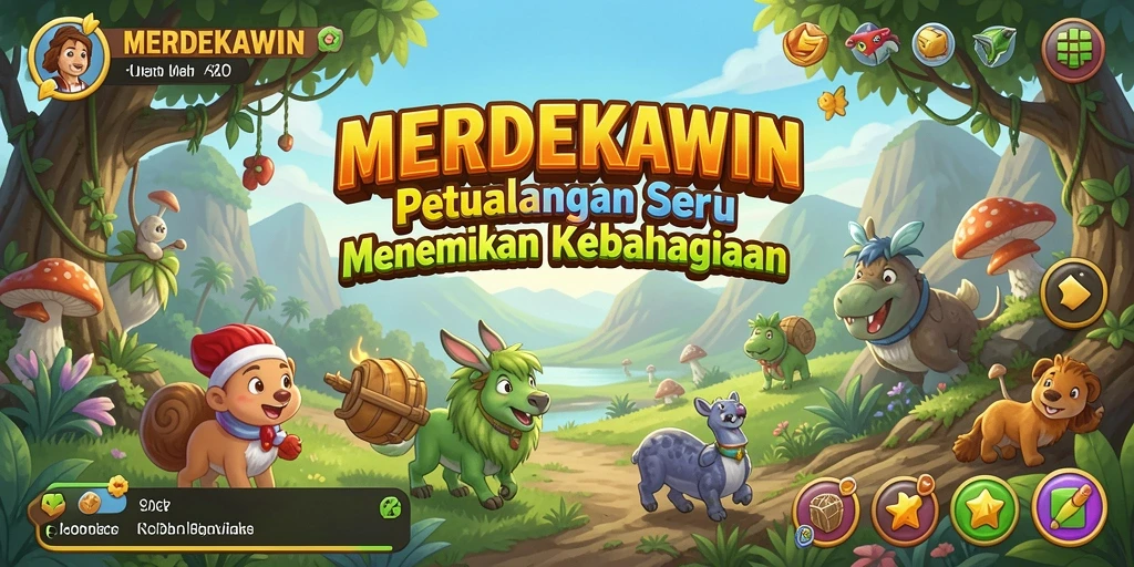 Tangkapan layar gameplay <strong>MERDEKAWIN</strong> menampilkan karakter dalam misi petualangan.