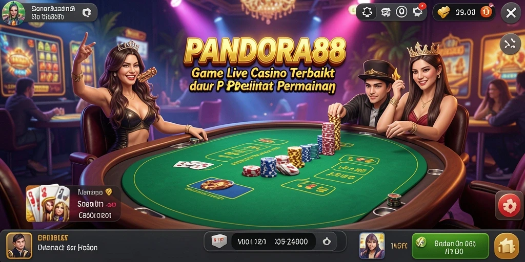 Tangkapan layar gameplay Live Casino PANDORA88 yang mendebarkan dan interaktif.