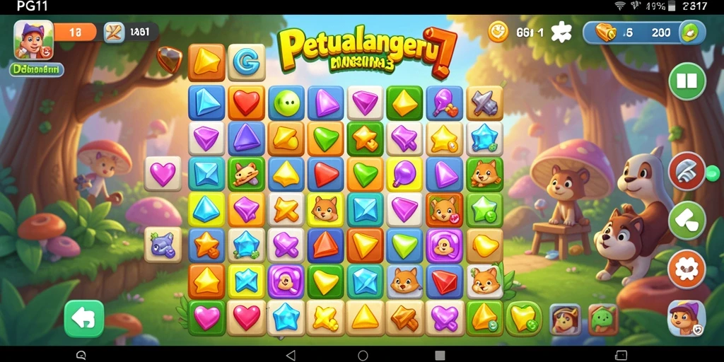 Tangkapan layar PG11 menunjukkan aksi seru dalam permainan Match-3.
