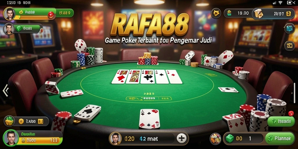 Tampilan menarik dari gameplay Poker di RAFA88.