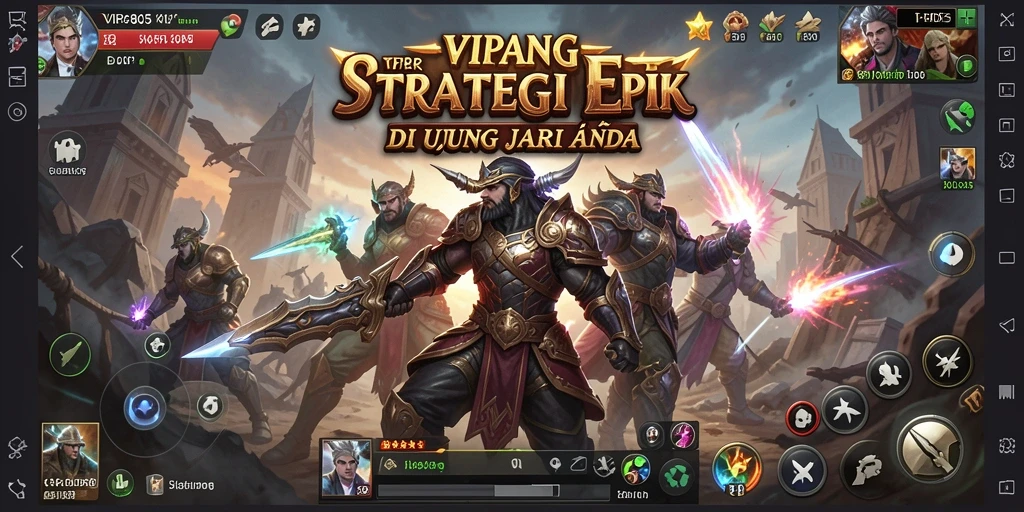 Screenshot utama VIP805 menampilkan pertempuran strategi yang mendebarkan.